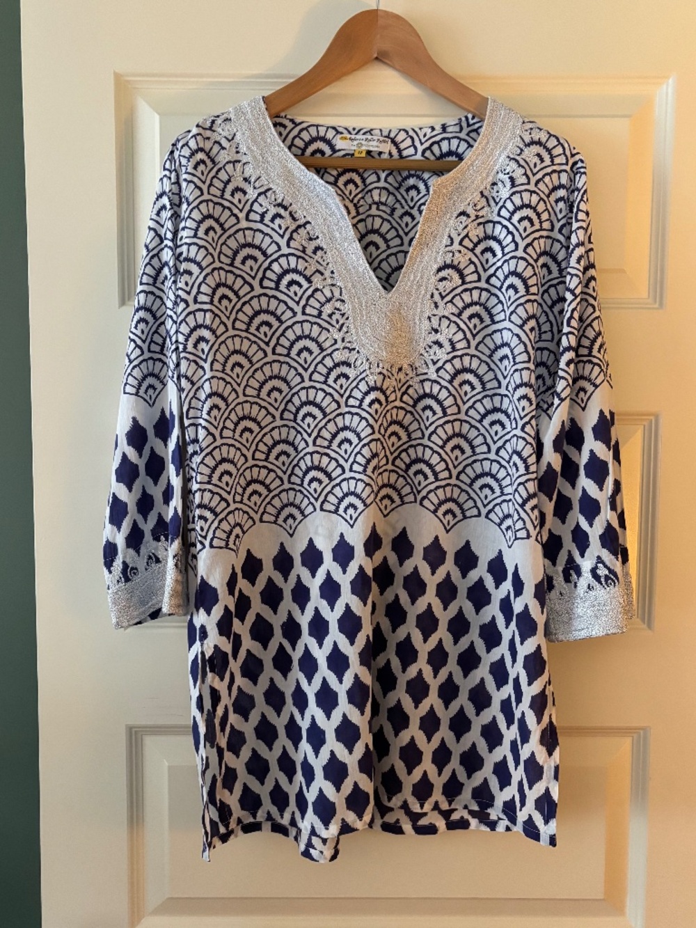 Roberta Roller Rabbit for Piperlime - Tunic/Beach cover-up - Blue & White, M